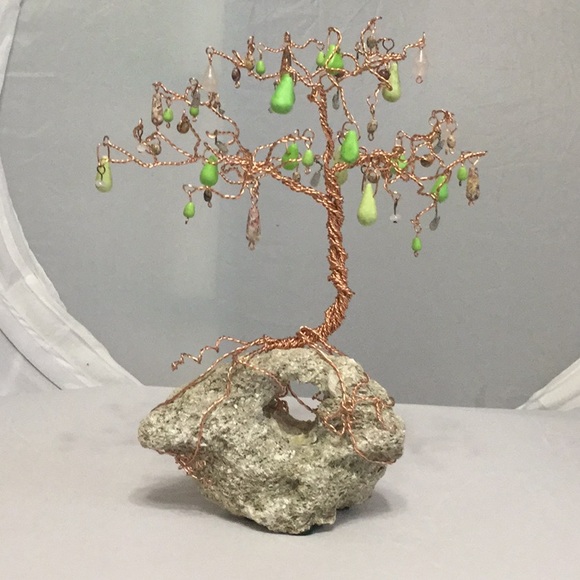 Twisted Forest by Amy Other Desert Pear Copper Wire Gemstone Tree